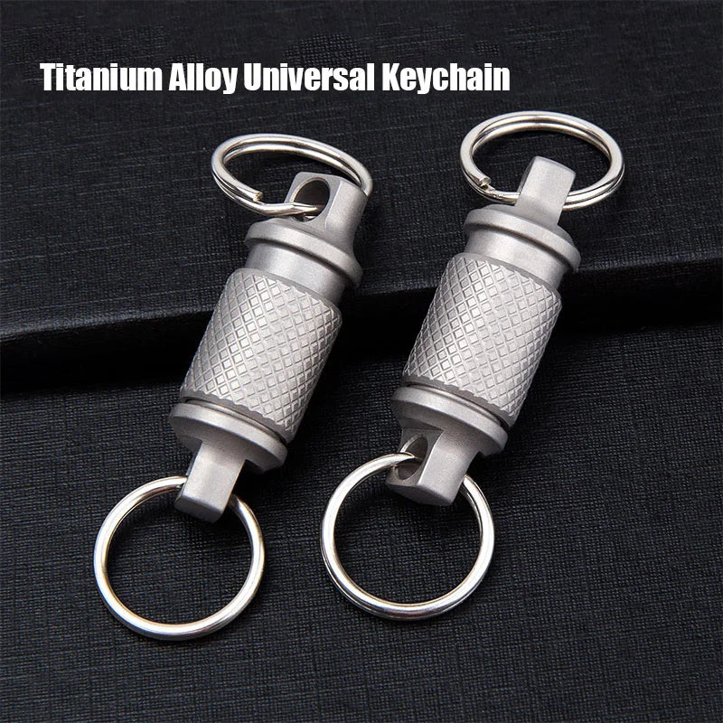 Titanium Knurled Quick Release Key Holders
