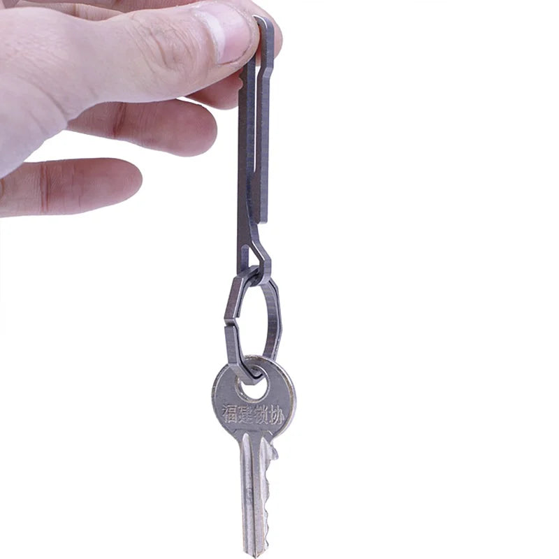 Titanium Alloy Belt/Bag Buckle Keychain Clip