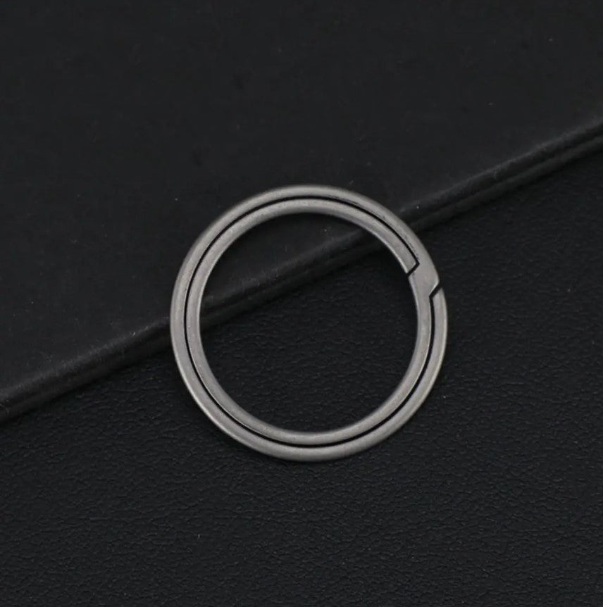 Titanium Round Key Ring